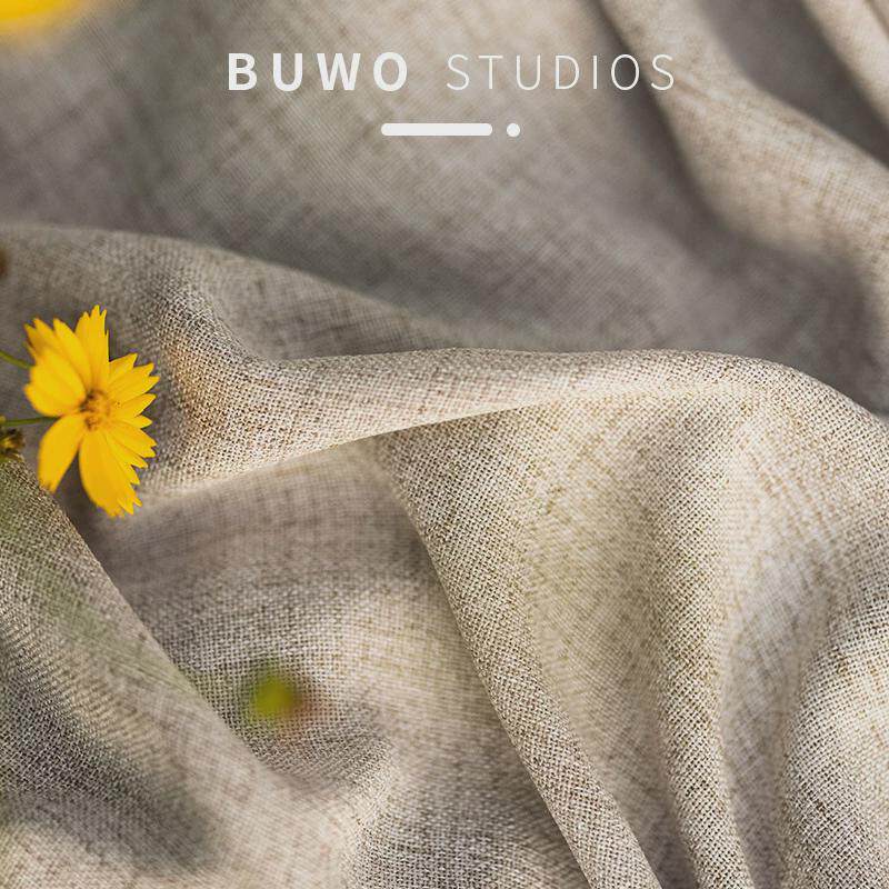 客厅隔断亚麻窗帘全遮光加厚民宿卧室日式棉麻清新日系阳台遮阳布