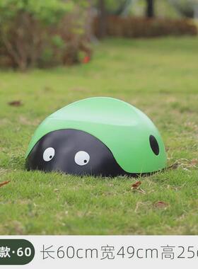 户外卡通甲虫座椅玻璃钢雕塑公园井盖遮挡装饰商场幼儿园瓢虫摆件