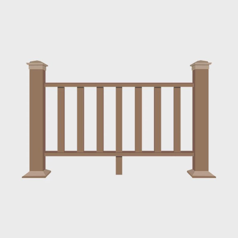 塑木栏杆户外防腐木栈道围栏塑木栏杆木塑栅栏wpc户外木塑护栏