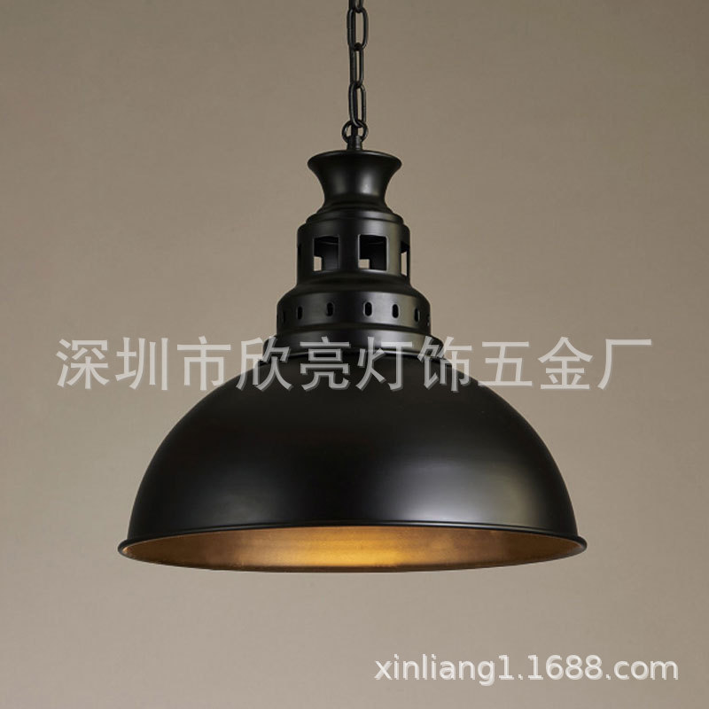 工业风loft网吧吧台吊灯咖啡馆工铁艺复古怀旧餐厅灯锅盖美式吊灯