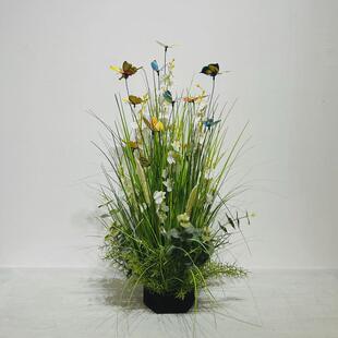 仿真狗尾巴草绿植盆景植物盆栽洋葱草8090cm室内家居装饰摆件芦苇