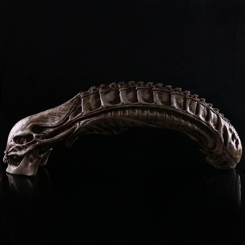 大异形收藏模型树脂骷髅头办公室摆件头骨礼品万圣节创意居家摆件