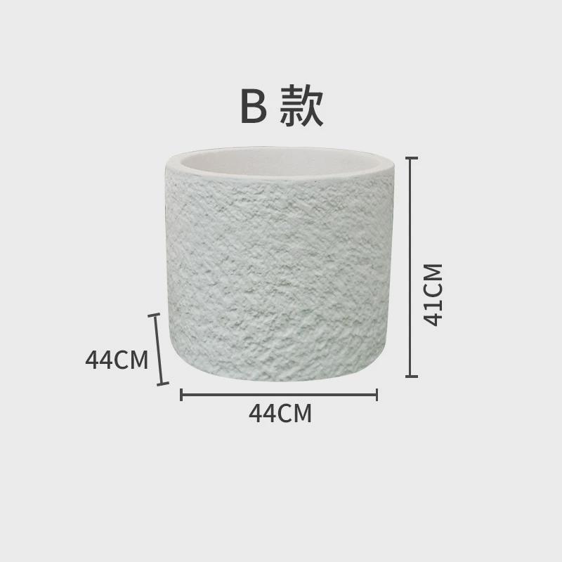 厂家户外玻璃钢花盆定制室内客厅水泥花瓶多肉种植盆栽落地摆件