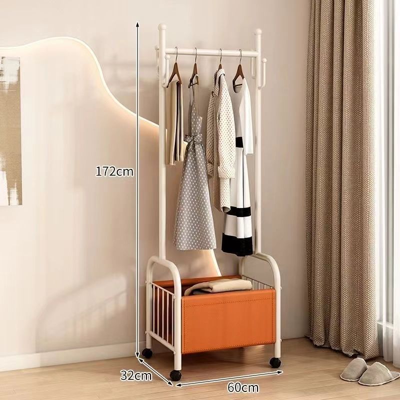 轻奢衣架落地家用卧室挂衣架可移动带轮室内置物晾衣架收纳衣帽架