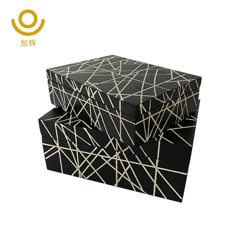 时尚长方形木质首饰收纳盒创意新中式木质木质盒子翻盖工艺品直销