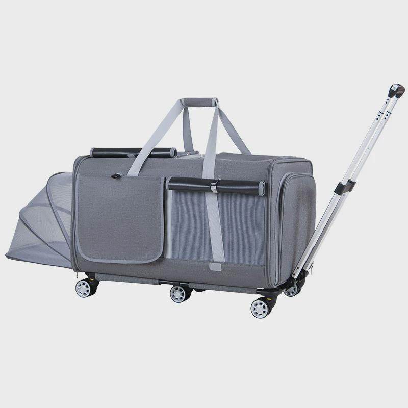 超大号宠物拉杆箱两只猫咪狗狗外出拓展两厢式可拉杆包大号宠物箱,宠物/宠物食品及用品,背包/箱包,淘宝优惠券,粉丝福利购,淘宝优惠卷