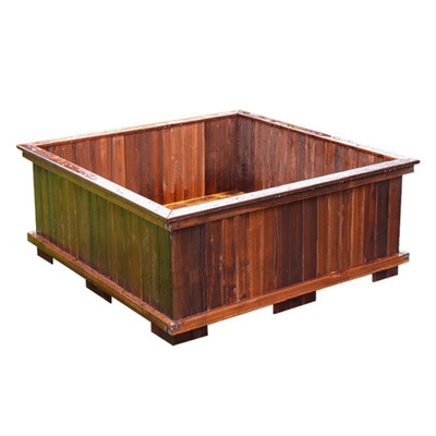 防腐木花箱户外庭院阳台种菜专用盆碳化种植箱花槽长方形大号实木