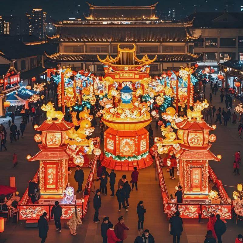 2025大型元宵节灯笼景区不夜城庙会造型春节灯会灯光彩灯自贡花灯