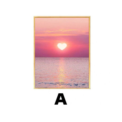 治愈装饰画海洋粉色欧式背景新款客厅壁画简约现代房间卧室挂画