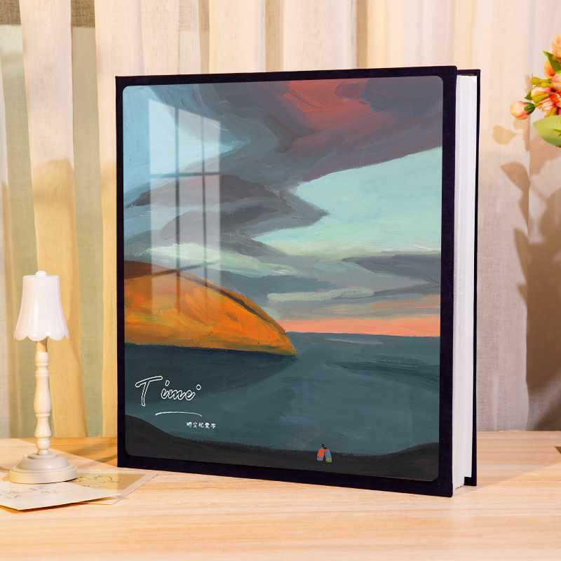 5寸6相簿相册本大容量家庭版影集纪念册情侣5寸混合装过塑插页式