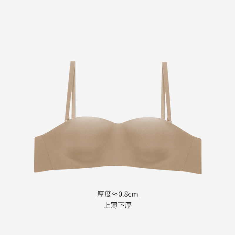梧桐花开内衣女小胸聚拢无痕防滑抹胸外性感光面文胸防露肩扩新款