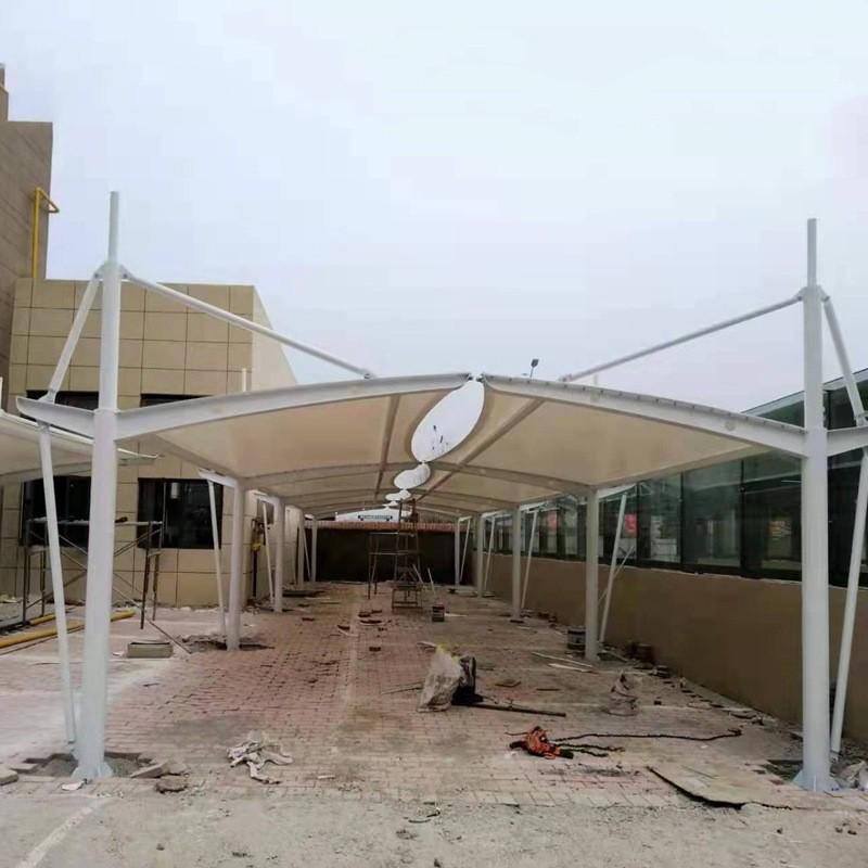 膜结构车棚停车棚电动自行车棚张拉膜充电桩汽车棚膜结构遮阳雨棚