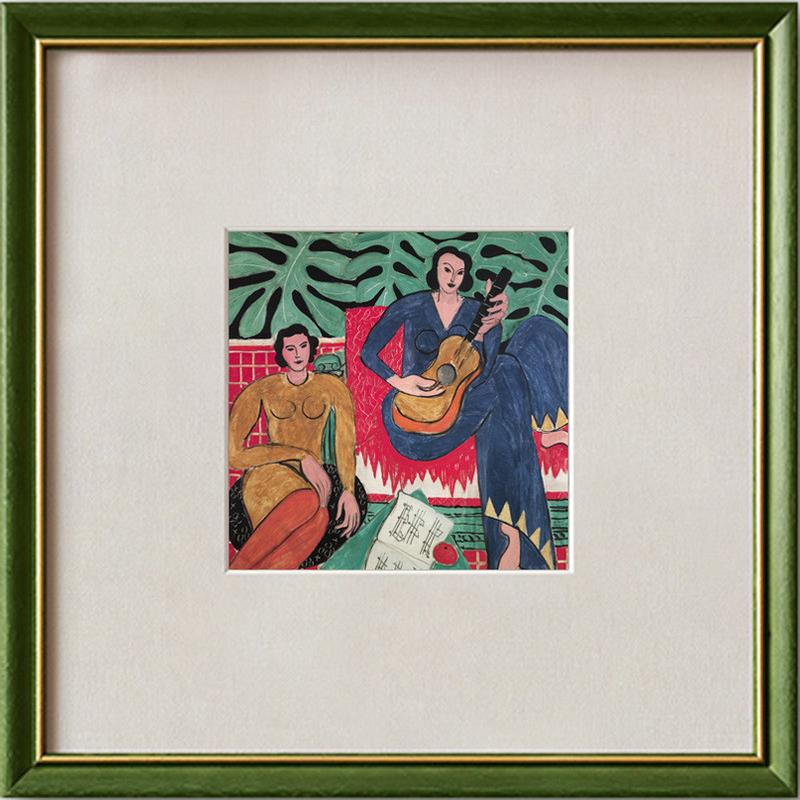 米尔顿艾弗里实木绿边画欧式小众卧室餐厅油画挂画装饰画单幅壁画图片