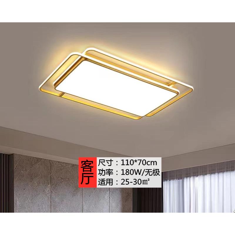 现代简约吸顶灯轻奢色系led卧室客厅餐厅灯具北欧个性创意金家用