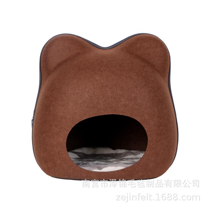 厂家供营毛毡猫窝毛毡狗窝创意猫窝狗窝四季通用宠物窝