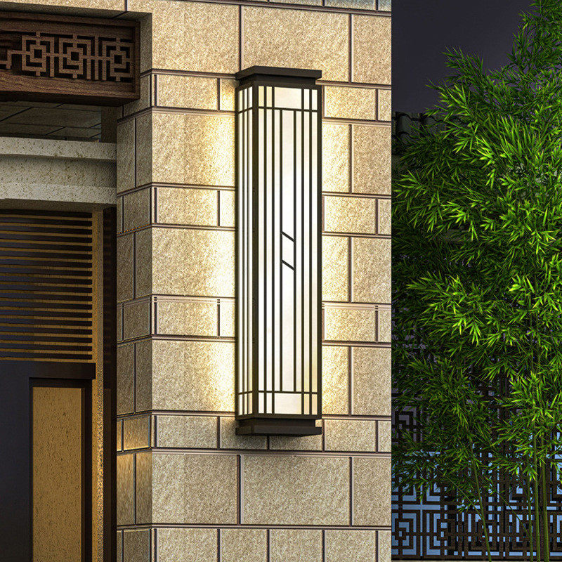 定制新中式壁灯户外防水庭院灯外墙别墅门前走廊阳台花园过道壁灯