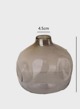 美学北欧简约高级感吊钟马醉木大号金色渐变细口玻璃花瓶