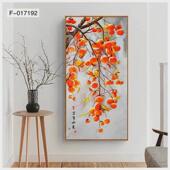 大气壁画 山水竖版 孔雀玄关装 饰画入户进门走廊背景墙挂画新中式