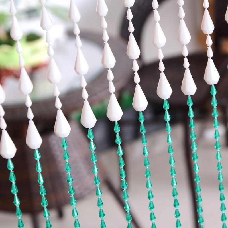 门帘双色珠帘水晶隔断门帘装饰玄关挂帘线帘子