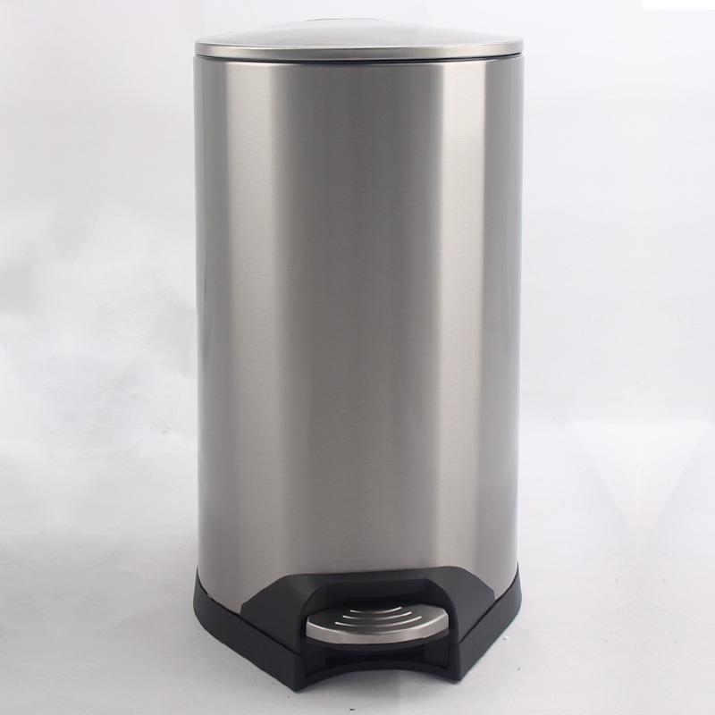 脚踩静音缓降不锈钢垃圾桶家用卫生间有盖客厅厨房卧室创意垃圾箱