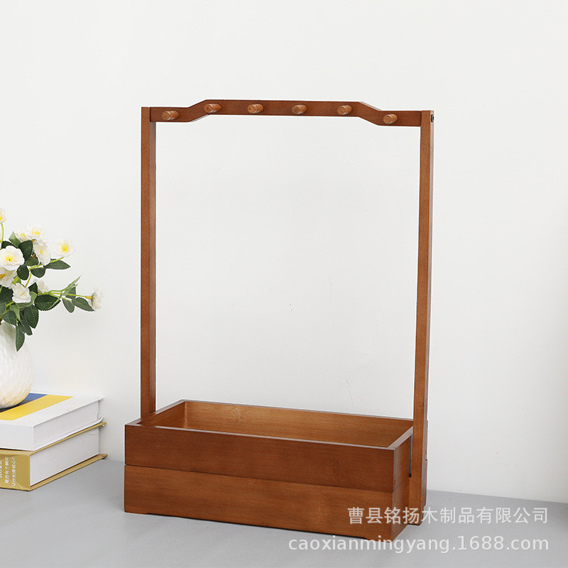书房桌面书法毛笔挂文房四宝书桌装饰可做毛笔砚台收纳用