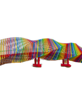 景观制作户外广场钢结构大型不锈钢廊架公园美陈设施雕塑中式室外