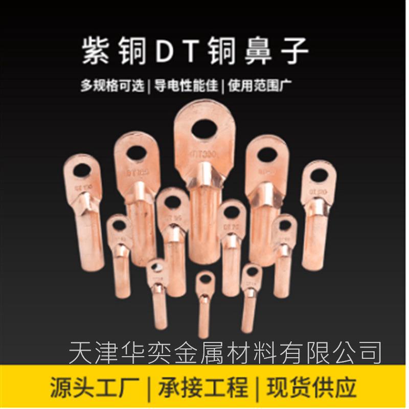 镀锡铜鼻子紫铜接线端子鼻子耳铜铝过渡鼻子dt-120sc开口铜线