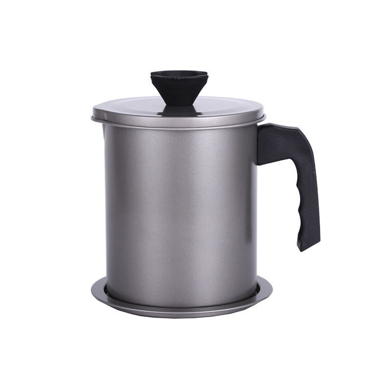 304不锈钢滤油壶日式家用过滤油壶大容量带盖带网防漏储油隔油壶