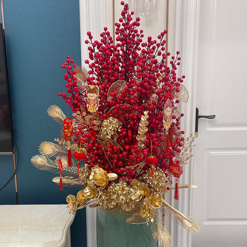 欧式花艺客厅摆件餐厅装饰落地花瓶假花干花束大花卉创意摆设