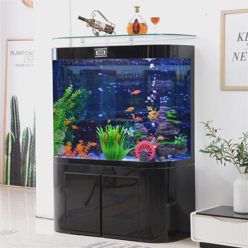 鱼缸水族箱金鱼小型玻璃免换水生态造景大型底过滤家用客厅乌龟缸