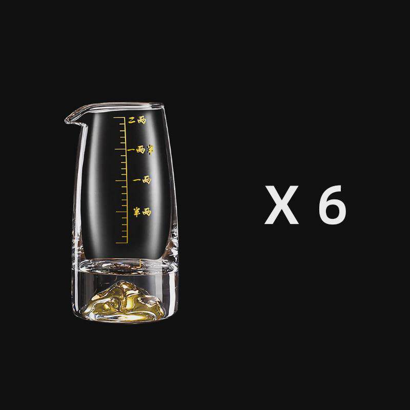 KI9S金山白酒杯分酒器套装家用水晶玻璃酒具一口酒盅风酒壶