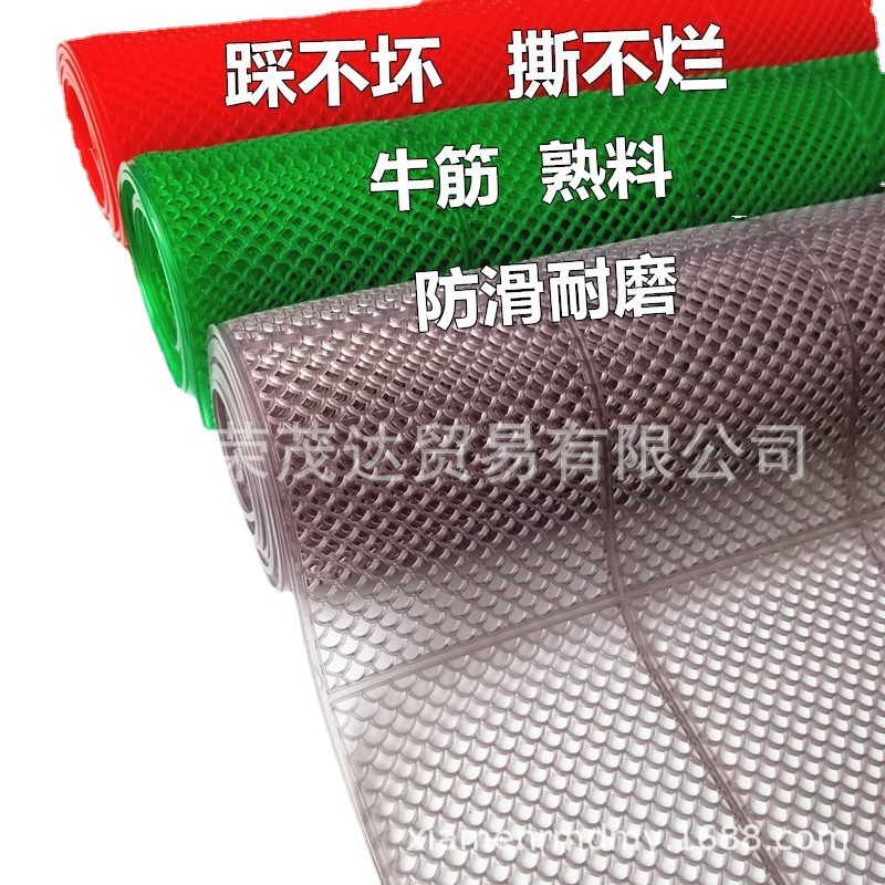 热销福州pvc门垫红地毯隔水镂空塑料卫生间厕所厨房s型网眼浴室地