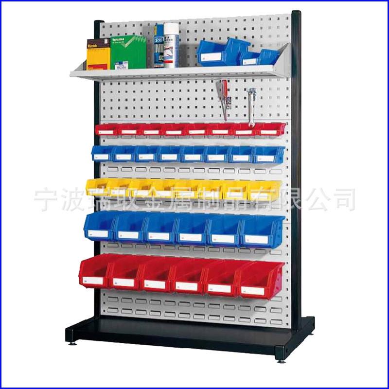 五金工具架物料整理收纳多功能一体车间工具摆放展示双面孔方货架