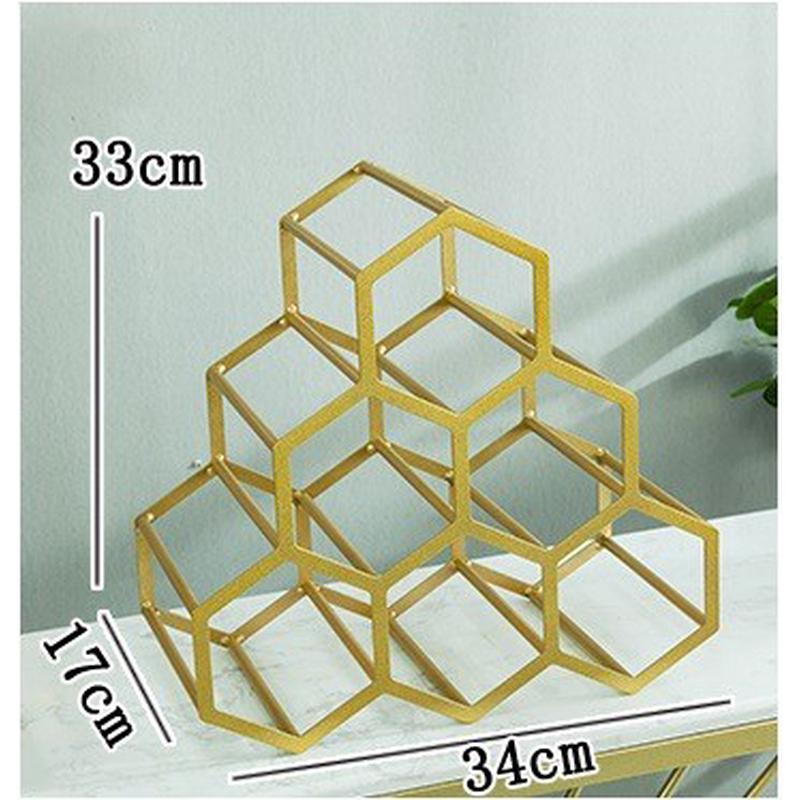 qd4d菱形简约红酒架摆件酒格展示格子架酒柜金属方格家用酒店装饰