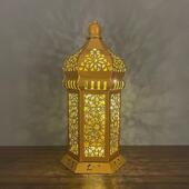 爆款 饰氛围led 摩洛哥铁艺手提风灯斋节摆件镂空马灯家居装