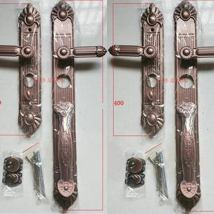 双开门对开门锁把进户门把手防盗门大拉手锌合金仿铜门锁别墅大门