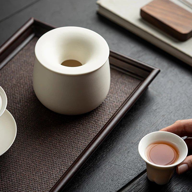 米黄建水陶瓷茶道配件茶洗茶杯水洗干泡茶席水盂茶渣灌l烟灰缸