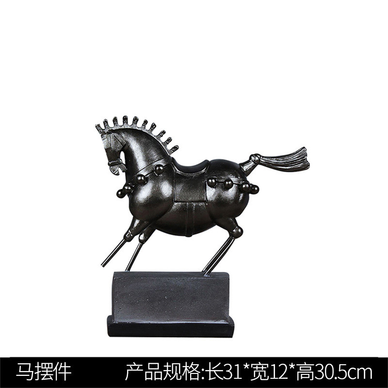骑士战马电视柜工艺品玄关装饰品摆件现代简约兵马俑创意家居摆设
