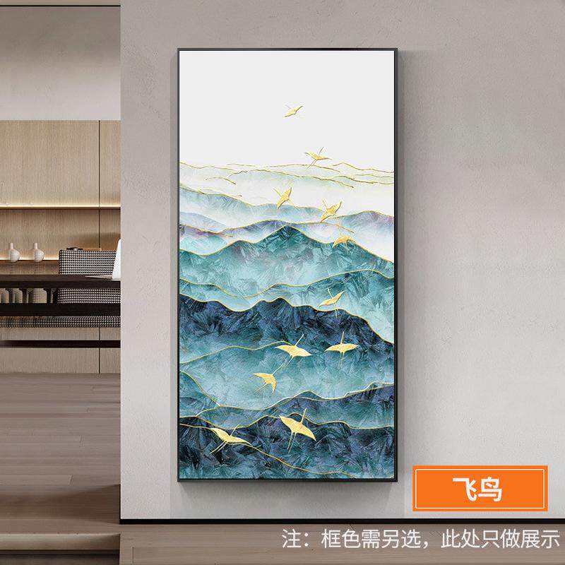 入门玄关装饰画挂墙壁走廊过道进户客厅尽头高级炫感现代简约壁画