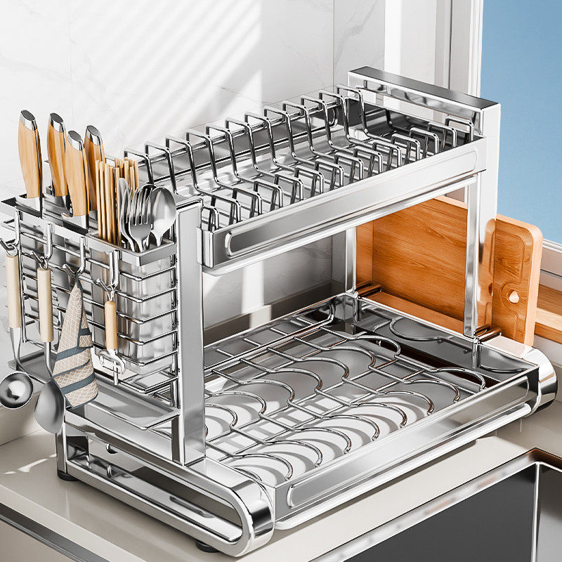 304不锈钢碗碟收纳架碗架多功能厨房置物架家用放碗筷碗盘沥水架,厨房/烹饪用具,碗架,淘宝优惠券,粉丝福利购,淘宝优惠卷