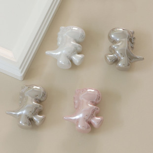 新款可爱恐龙衣柜拉手卡通奶油风高档定制法式橱柜柜门抽屉门把手