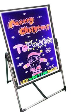 led荧光板dx4060-b发光黑板色含8广告牌中号笔v型不锈钢支架套装