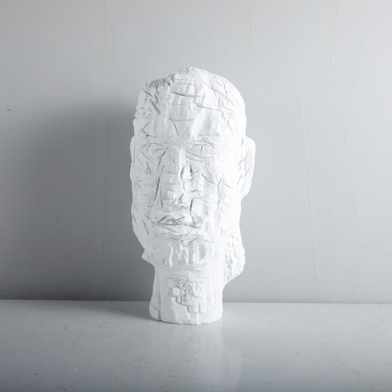 现代简约白色树脂样板房人物雕塑摆件创意售楼处设计师软装饰品