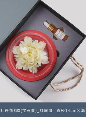 客厅陶瓷花手捏装饰品摆件香薰办公室茶几礼品商务伴手礼家用婚庆