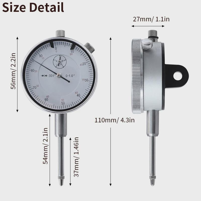 英制0-1”百分表防震指示表指针式机械强力磁性表座微调表架
