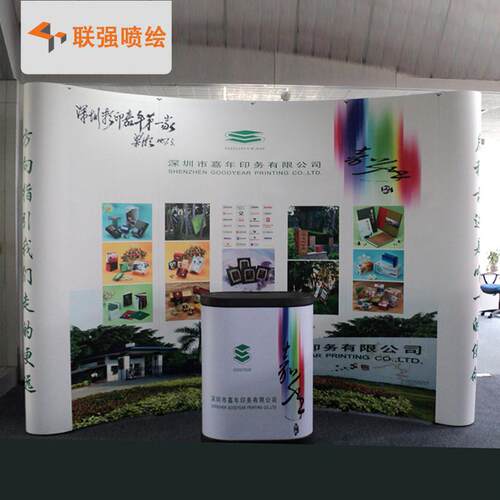 拉网展架便携式制作工厂拉网展架直型铝合金拉网快展示架背景墙
