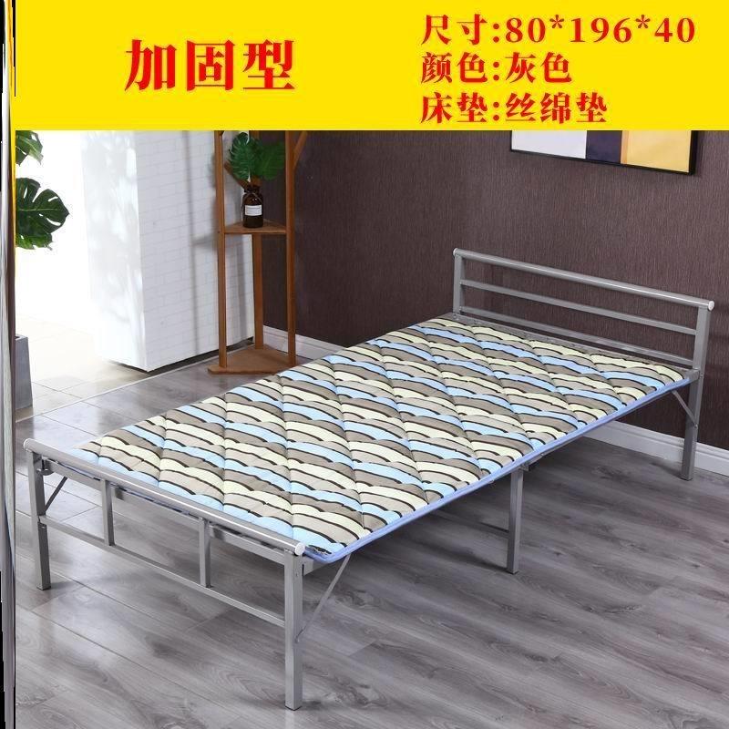 gy钢丝床单人折叠弹簧床铁床加厚加固折叠老式铁床床出租房专用简