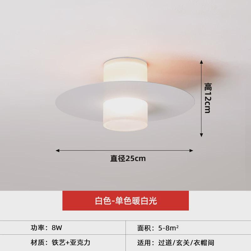 过道灯个性创意入户玄关走廊吸顶灯北欧现代简约客厅新款led卧室