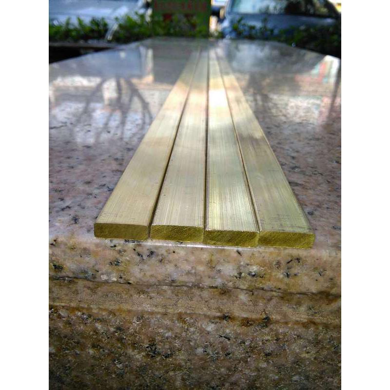 水磨方型铜条 楼梯防滑条 大理石装饰压条镶边条5x15实心型加厚条