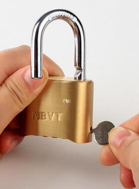 【源头工厂】NBYT黄铜密码锁挂锁特大号门车挂锁50mm现货D5201